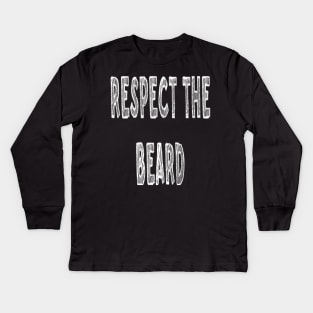 Men's Respect the Beard Kids Long Sleeve T-Shirt